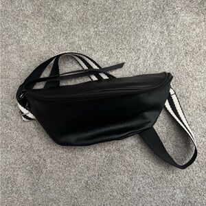 NWOT Black Faux Leather Crossbody Bag